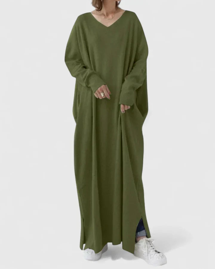Dark Green sweater dress - Elma Boutique