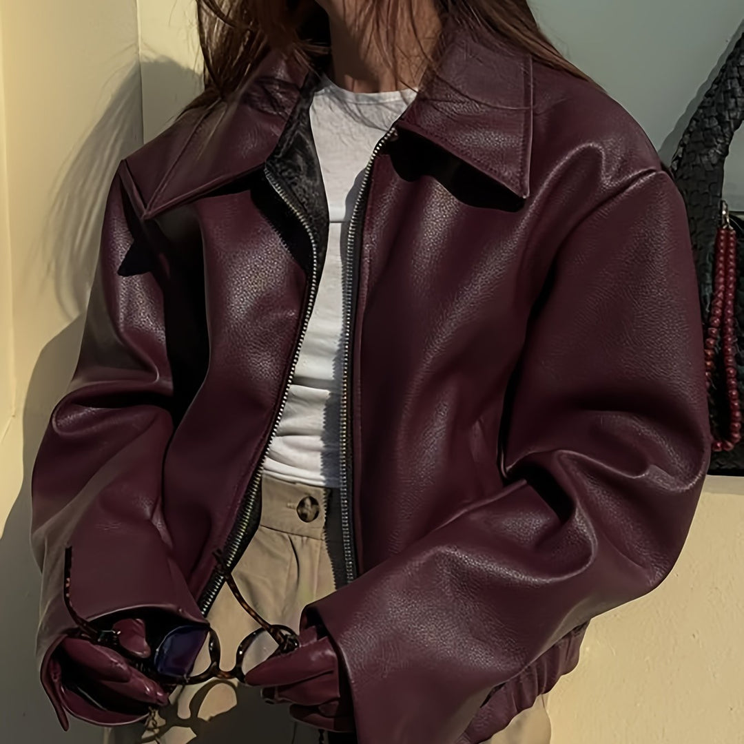 Burgundy jacket - Elma Boutique