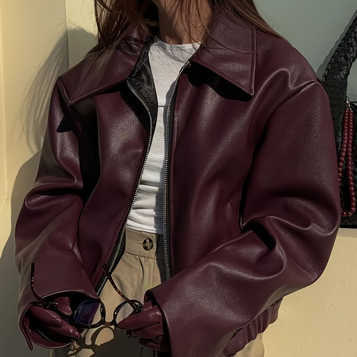 Burgundy jacket - Elma Boutique