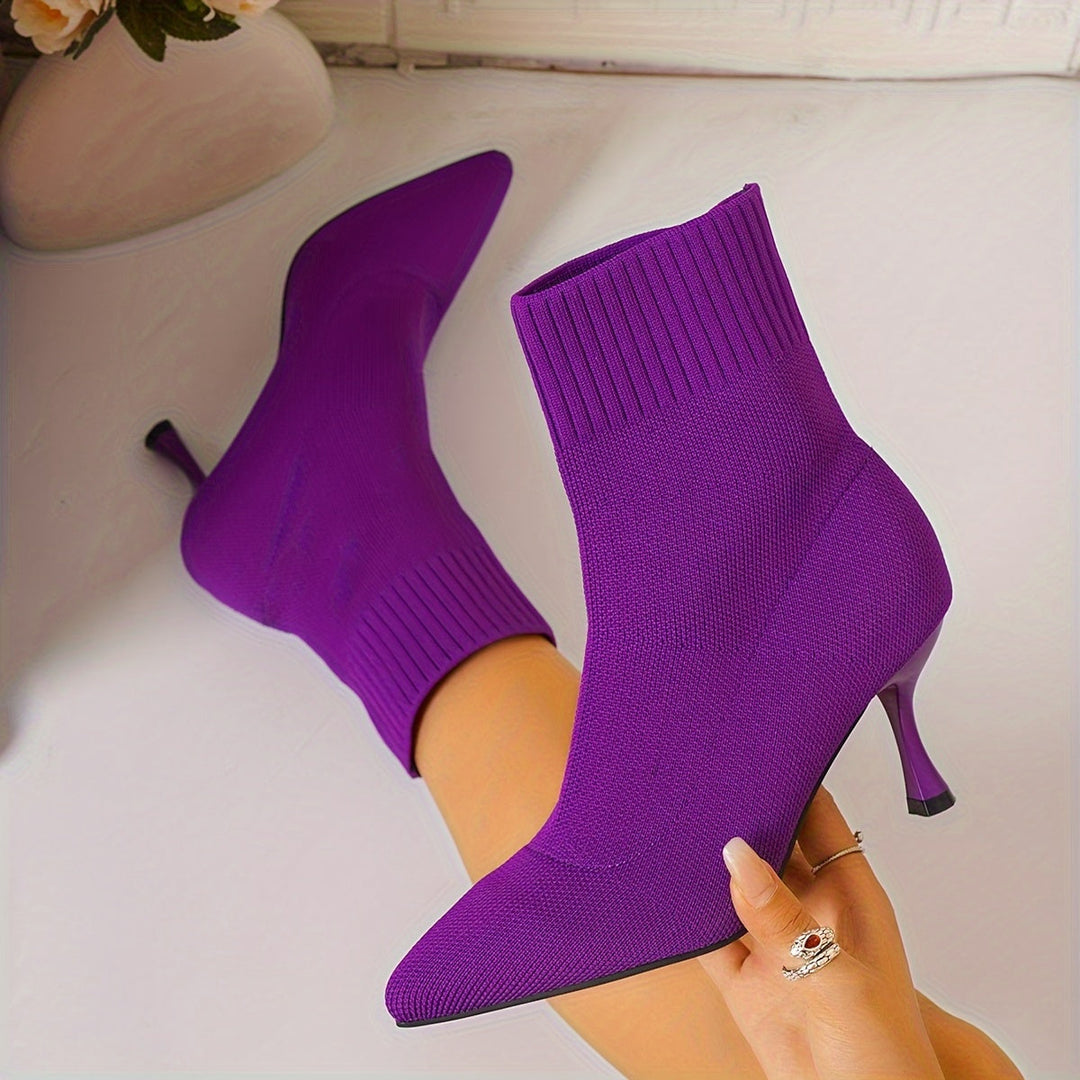 Stiletto Heel Ankle Boots with Pointed Toe for Women