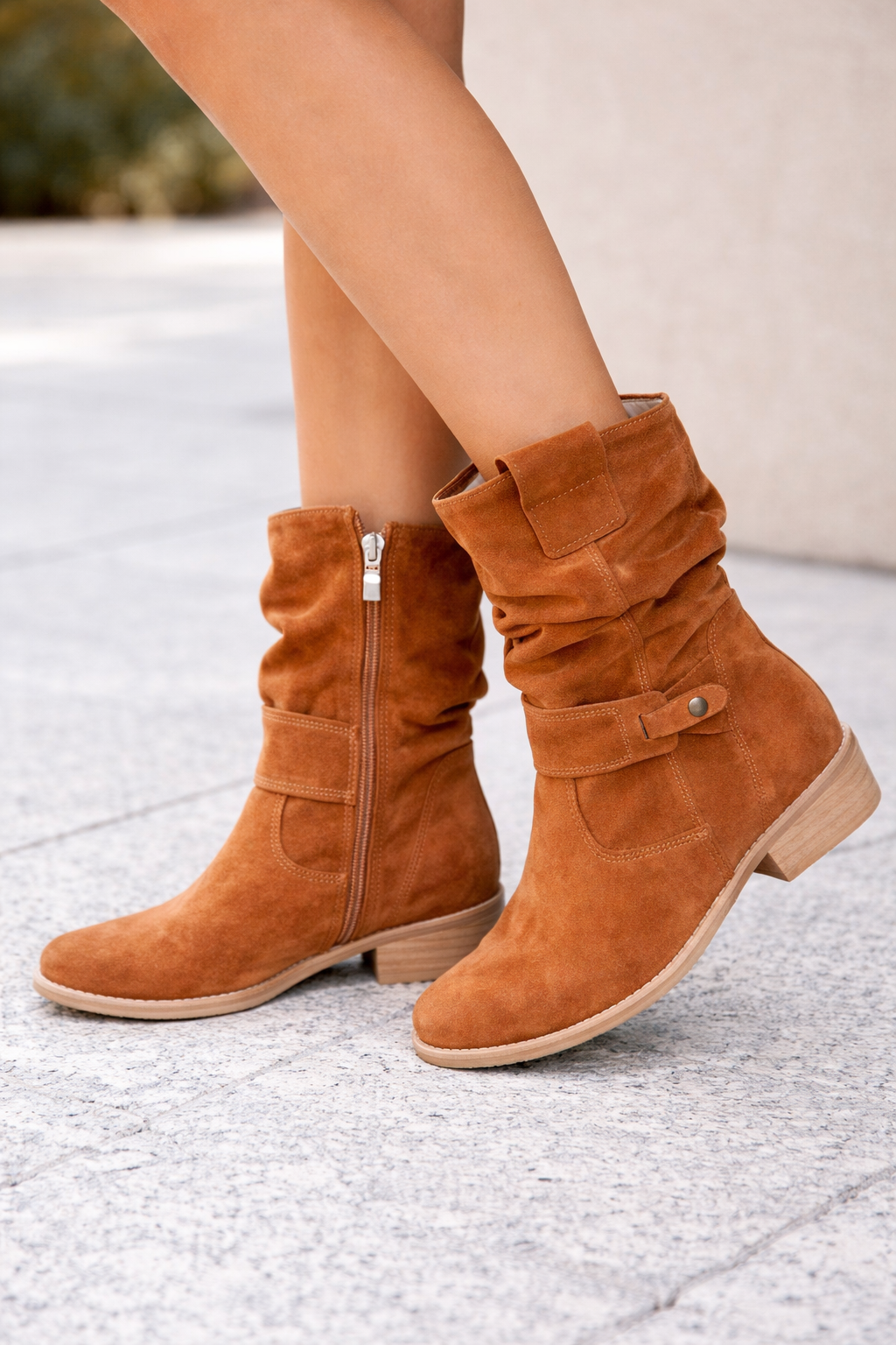 Elegant Mid-Calf Boots With Cushioned Soles