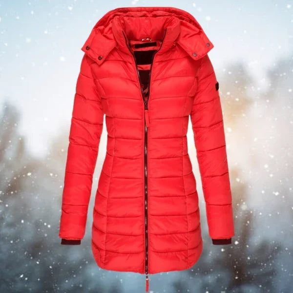 Red down jacket - Elma Boutique