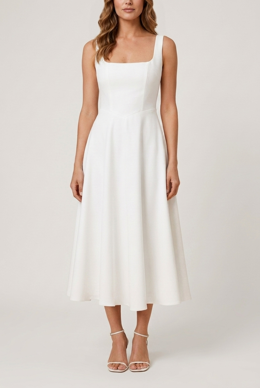 Flowy Midi Dress with Relaxed Silhouette