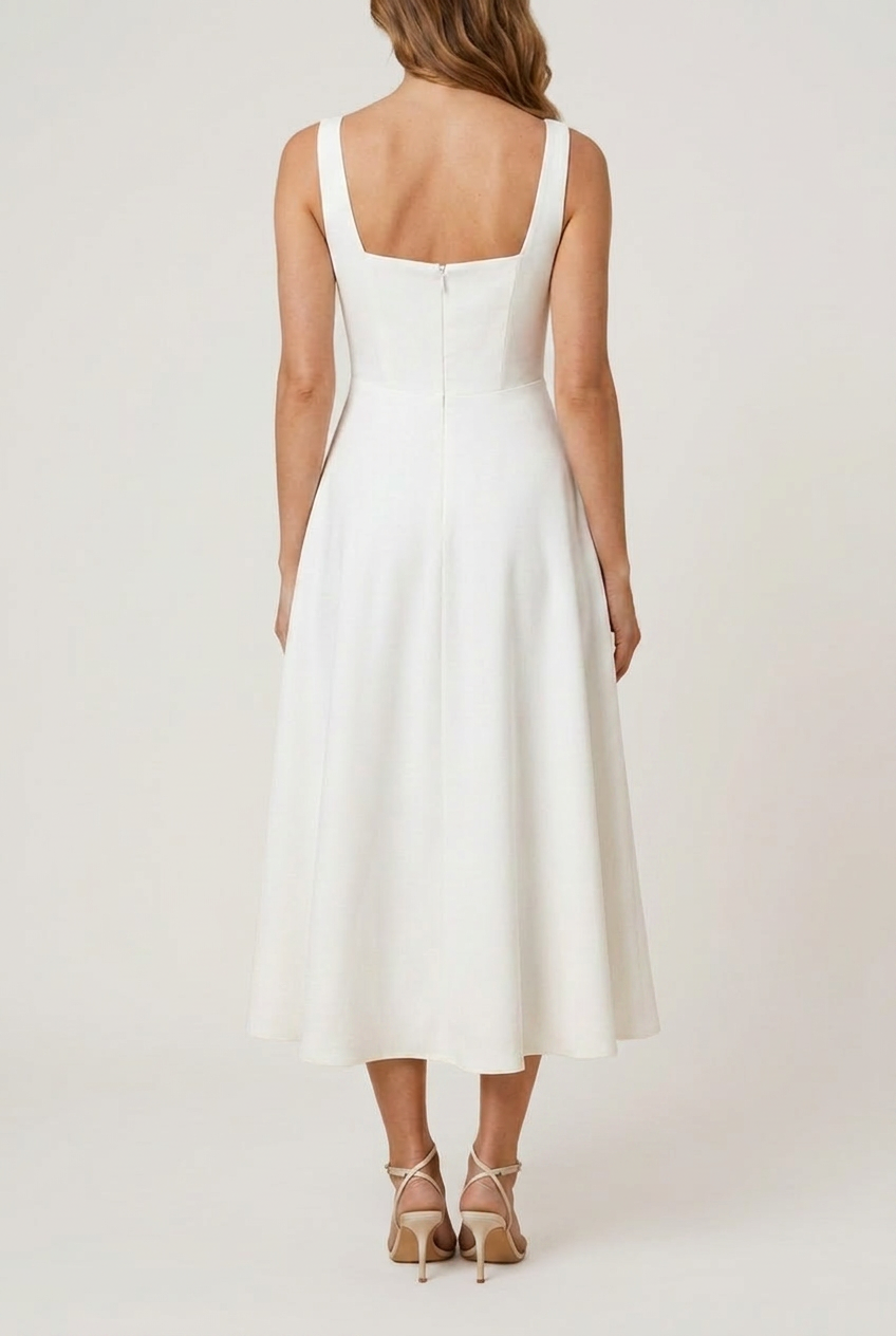 Flowy Midi Dress with Relaxed Silhouette