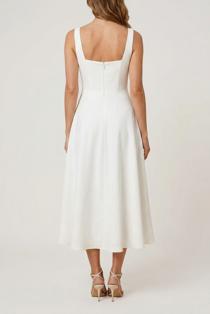Flowy Midi Dress with Relaxed Silhouette