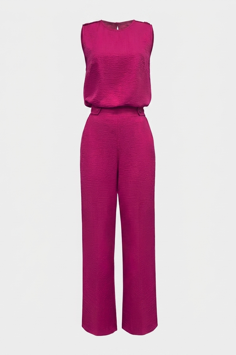 Sleeveless Top and Wide Leg Pants Two Piece Set