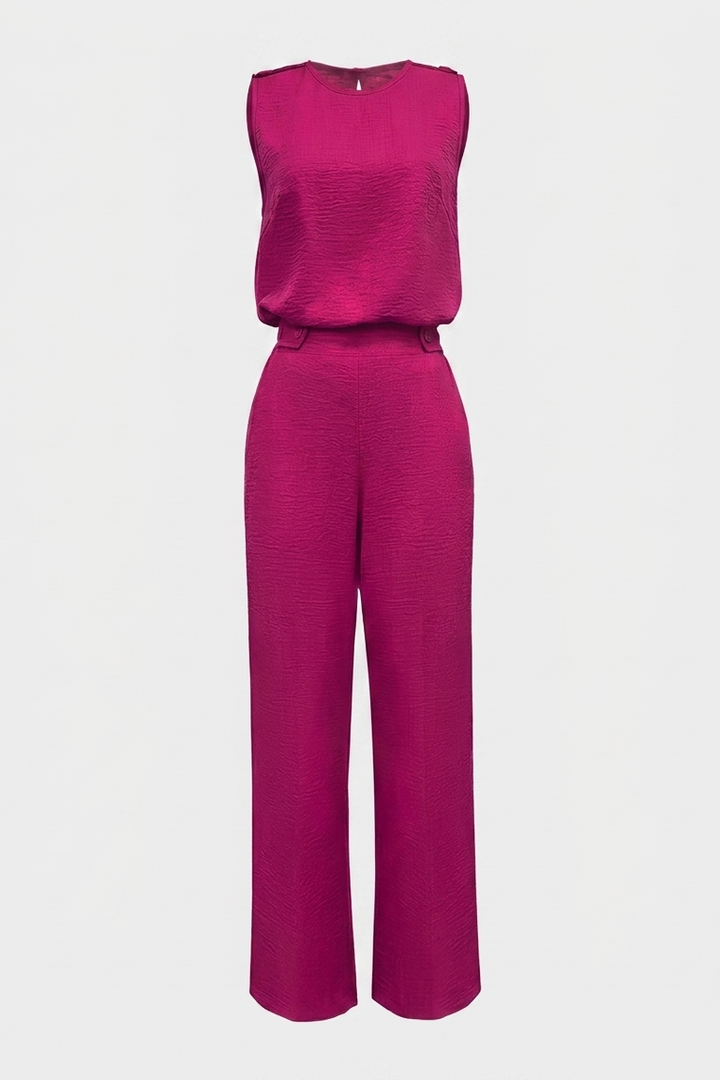 Sleeveless Top and Wide Leg Pants Two Piece Set
