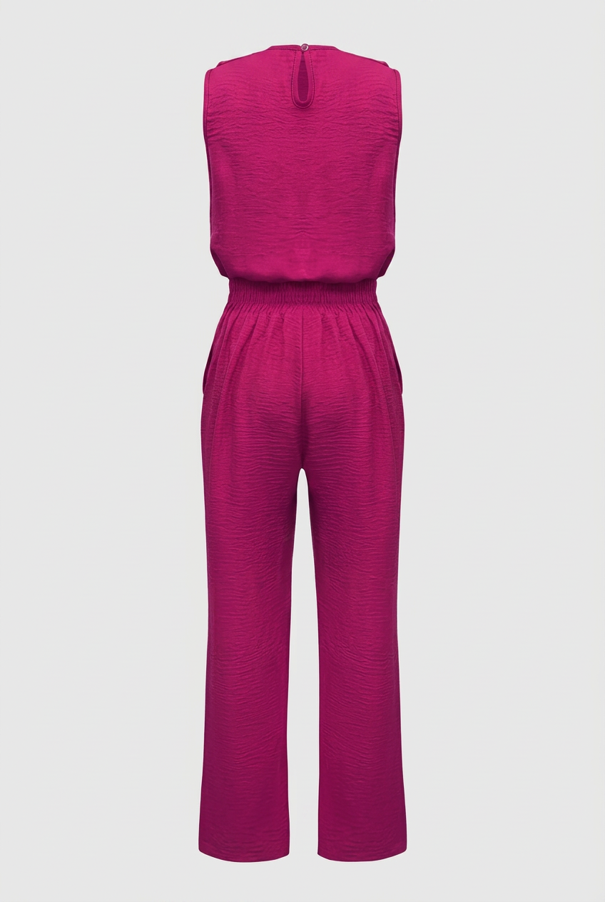 Sleeveless Top and Wide Leg Pants Two Piece Set