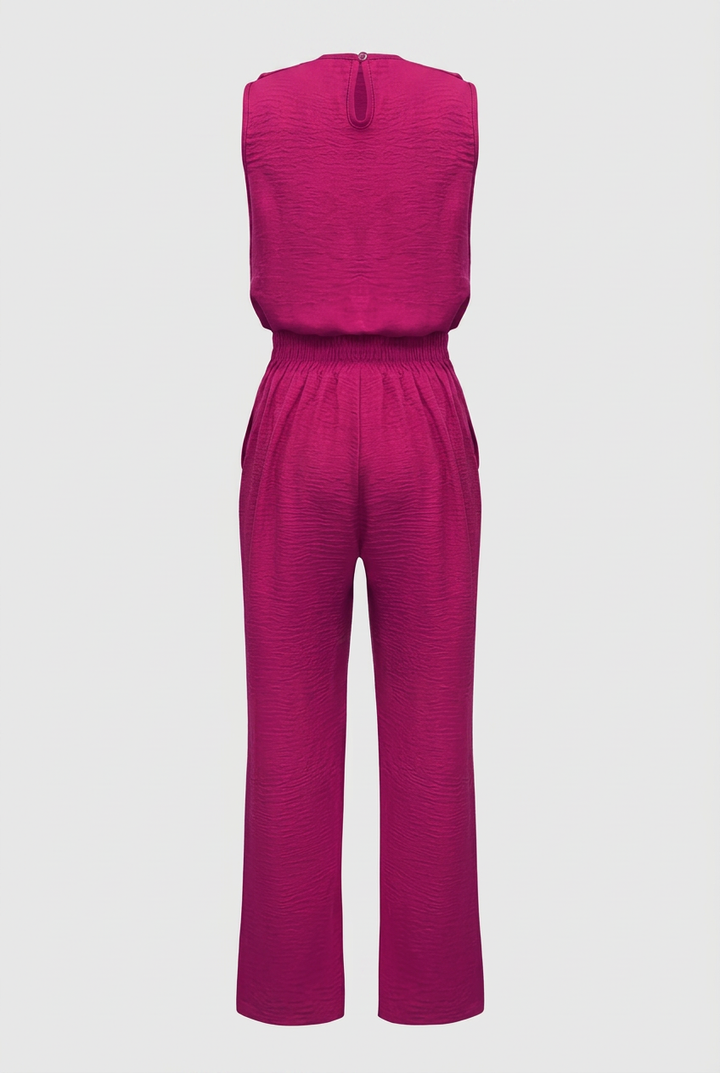 Sleeveless Top and Wide Leg Pants Two Piece Set