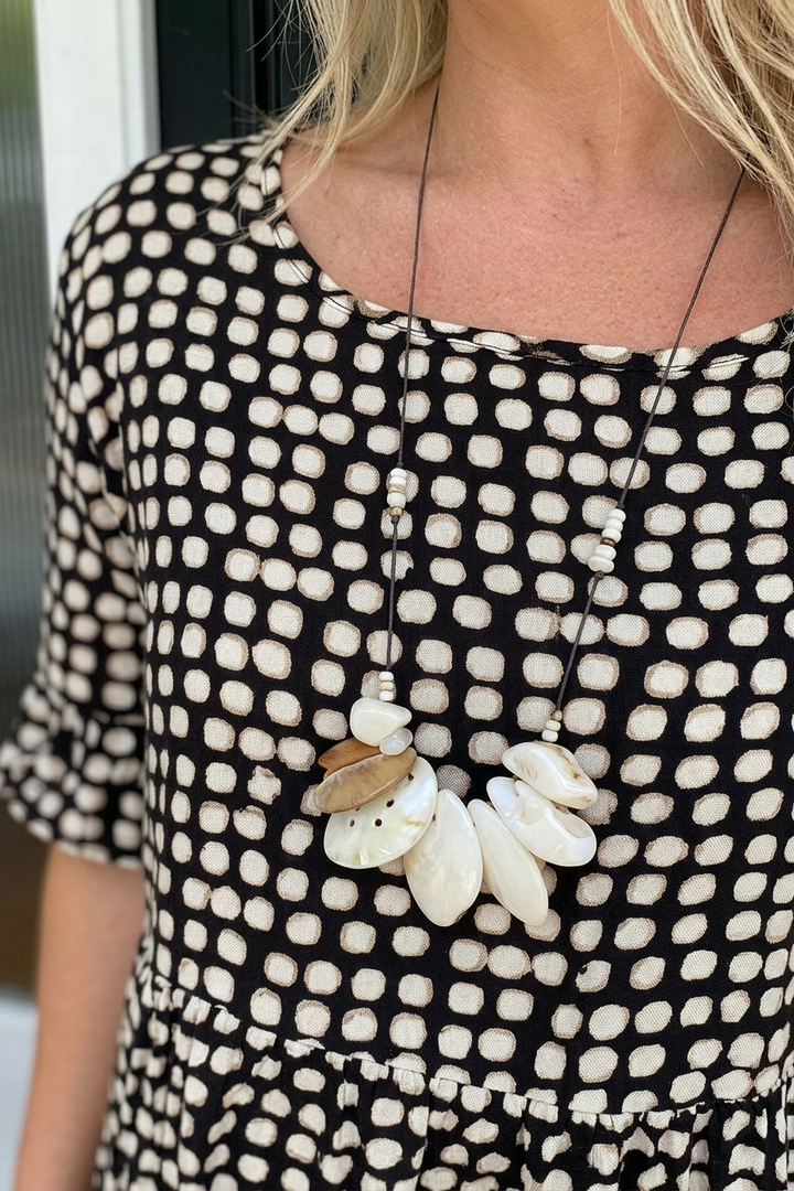 Relaxed Tiered Midi Dress with Short Sleeves