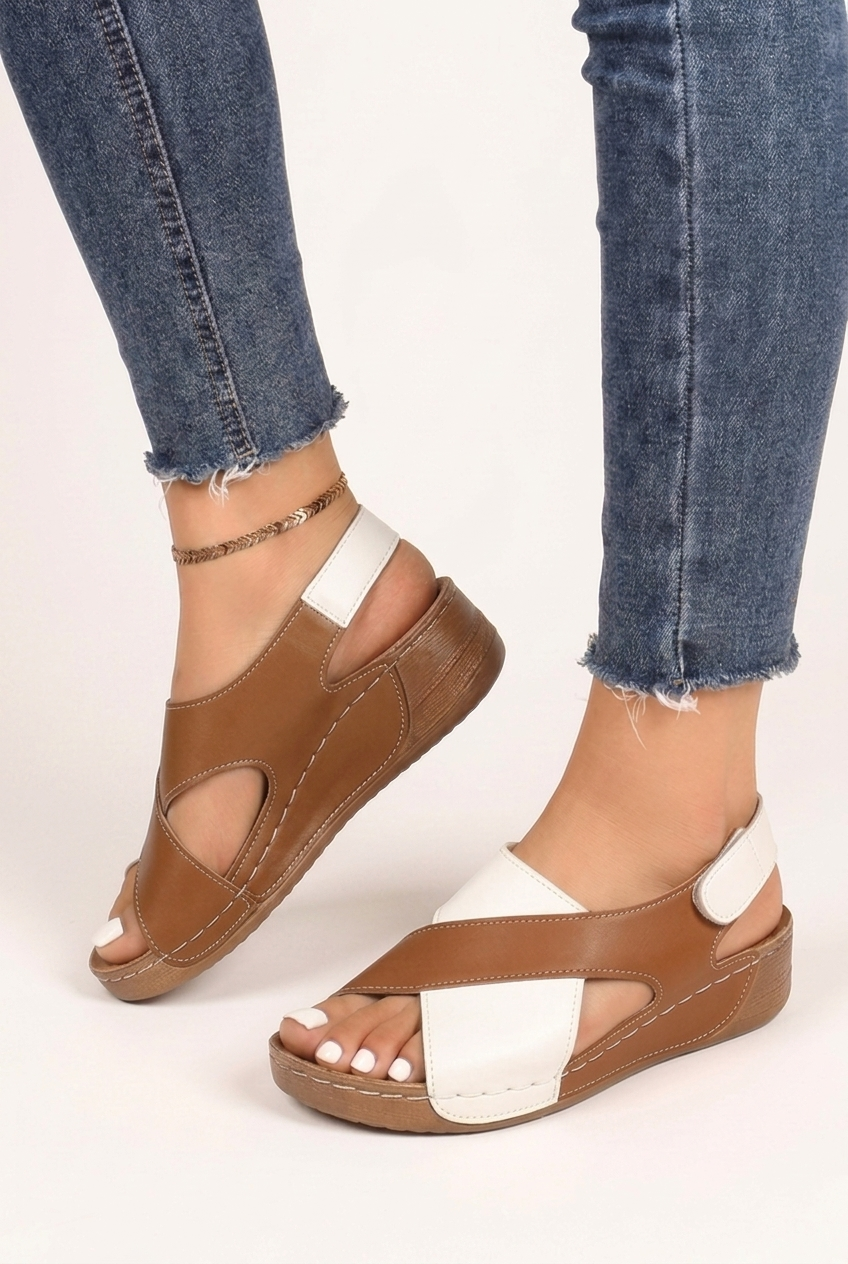 Summer Platform Sandals with Color Block Design and Thick Sole for Women