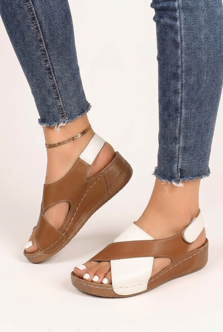 Summer Platform Sandals with Color Block Design and Thick Sole for Women