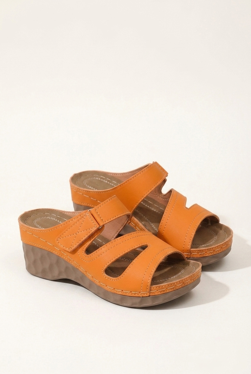 Summer High Heel Wedge Sandals with Open Toe and Adjustable Strap for Women