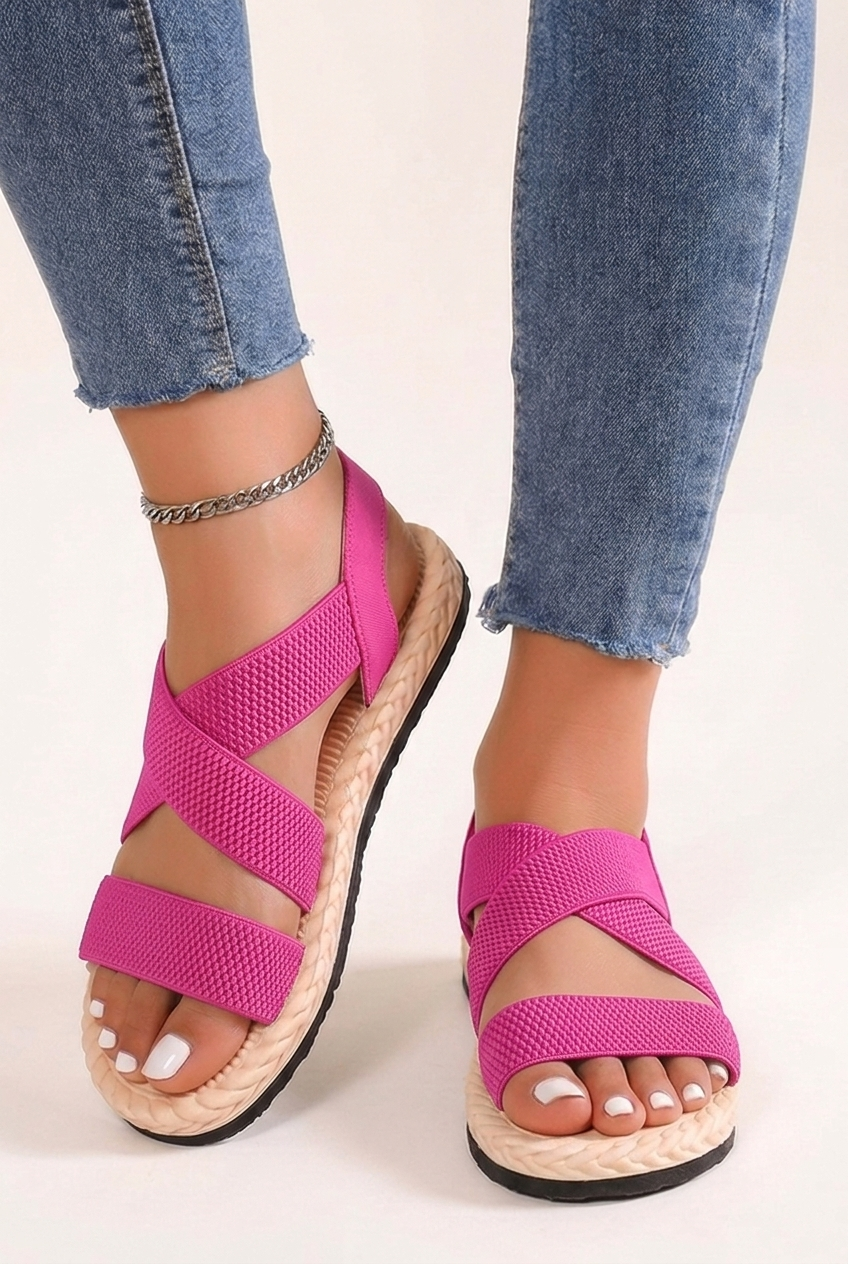 Summer Sport Sandals with Soft Sole, Ankle Strap and Slip On Fit for Women