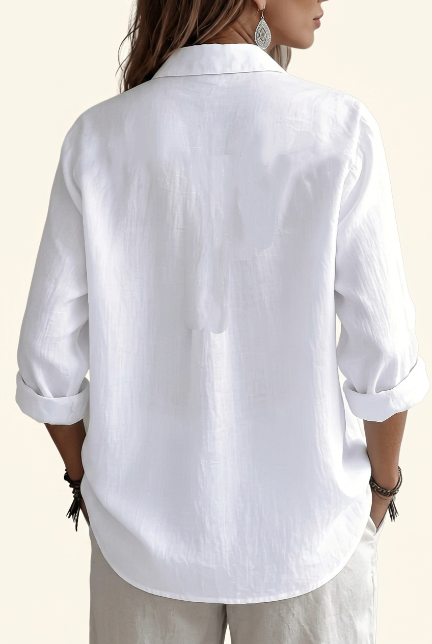 Shirt with Collar and Long Sleeves for Vacation