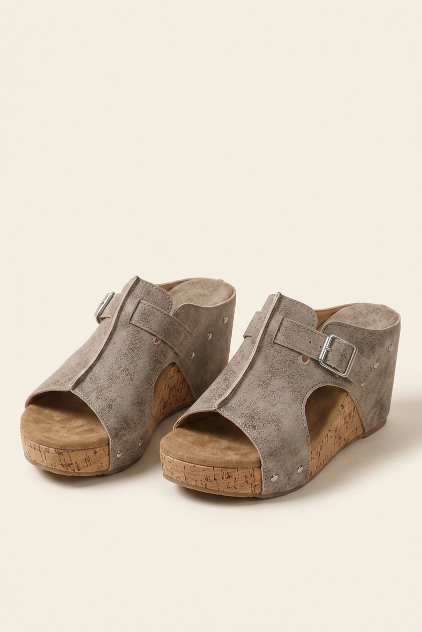 Thick Sole Platform Sandals with Open Toe and Lightweight Fit for Women