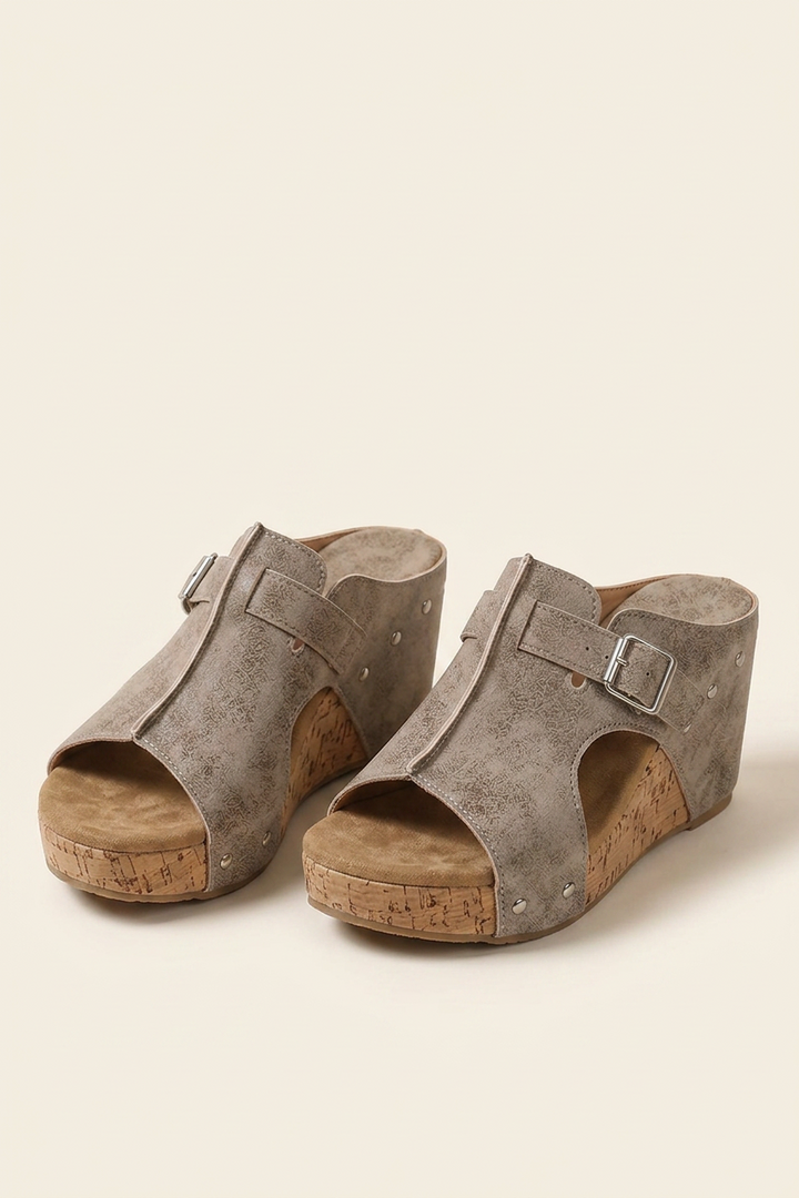 Thick Sole Platform Sandals with Open Toe and Lightweight Fit for Women