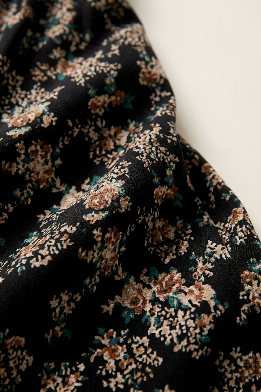 Floral Print Plus Size Flared Skirt with Stretch Waist for Everyday Wear