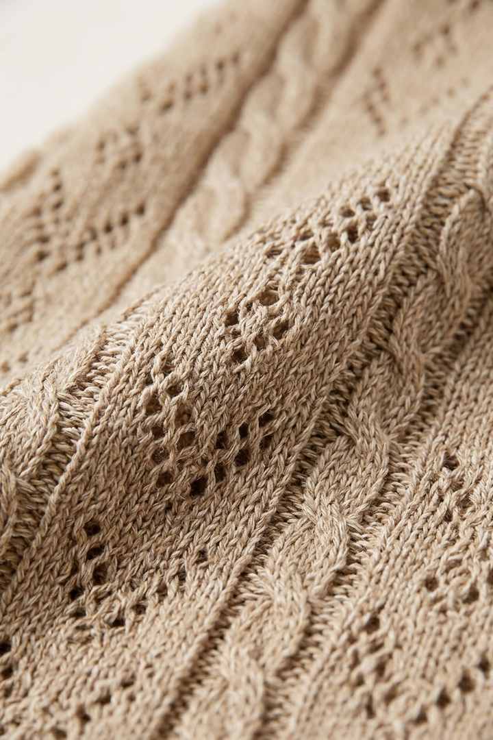 Open Knit Cardigan with Semi Sheer Design for Spring and Summer Women