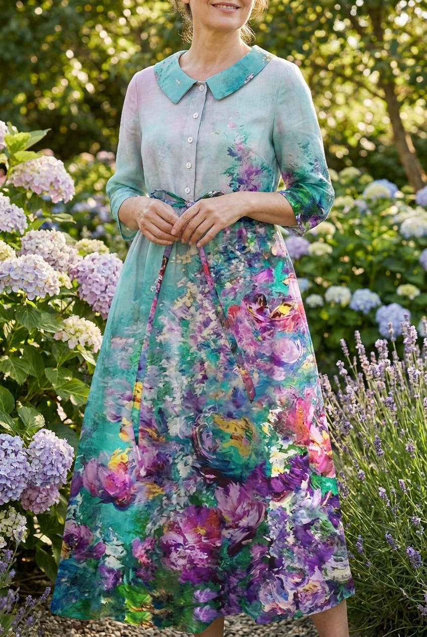 Noelle | Floral Print Tie Waist Dress