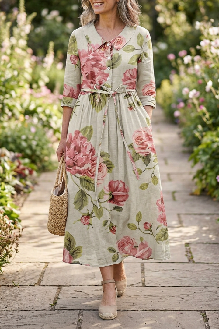 Colette - Vintage Floral Print Dress