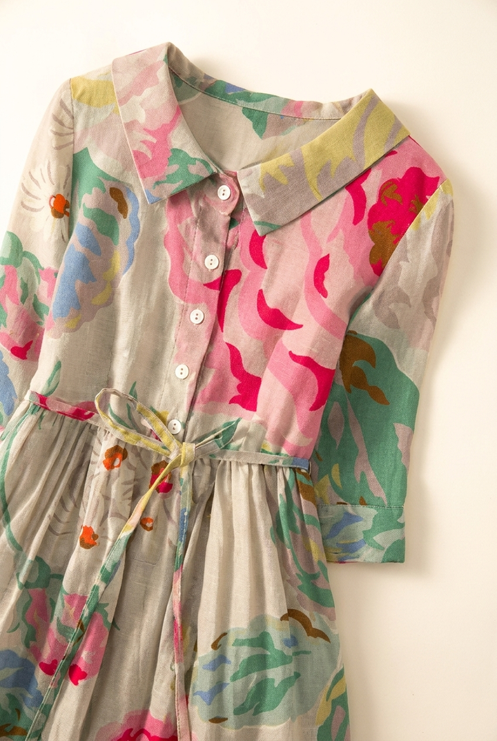 Adeline - Short Sleeve Floral Dress
