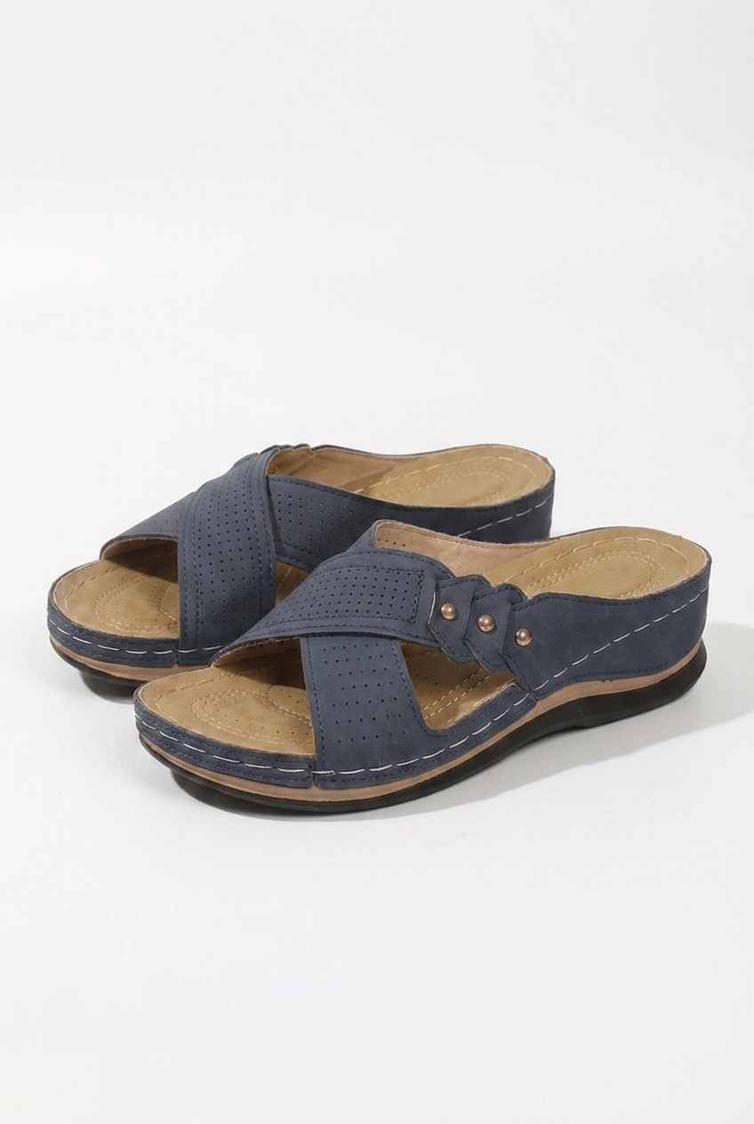 Flora - Floral Wedge Sandals