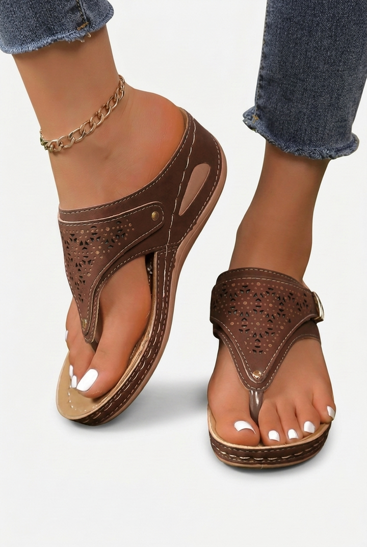 Isabel - Wedge Heel Flip Flops