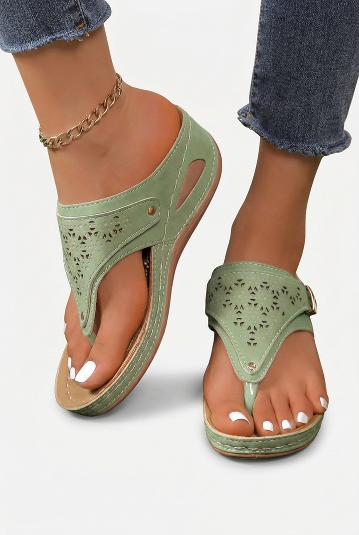 Isabel - Wedge Heel Flip Flops