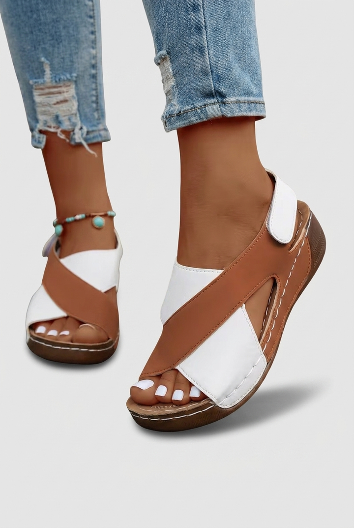 Remi - Crisscross Wedge Sandals