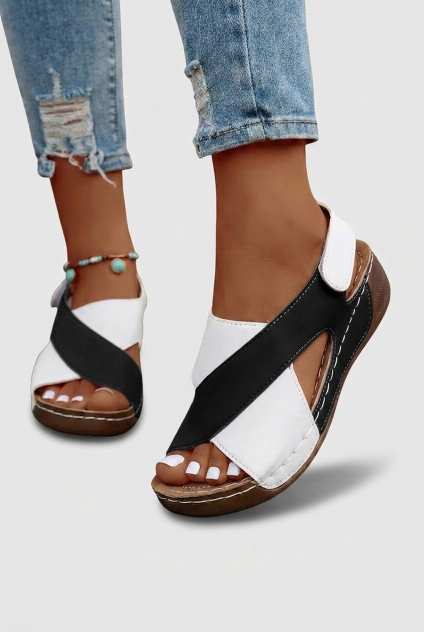 Remi - Crisscross Wedge Sandals