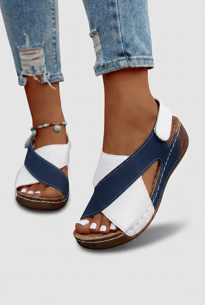 Remi - Crisscross Wedge Sandals
