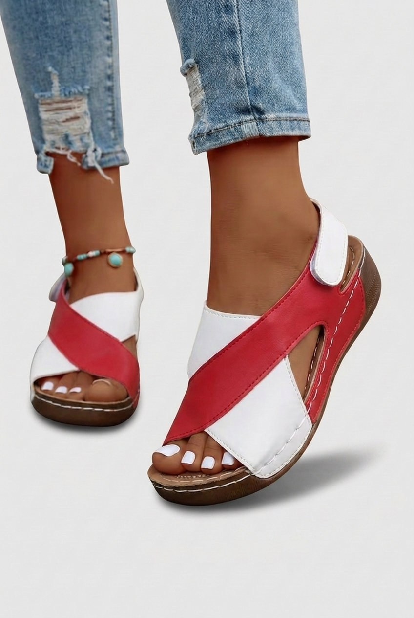 Remi - Crisscross Wedge Sandals