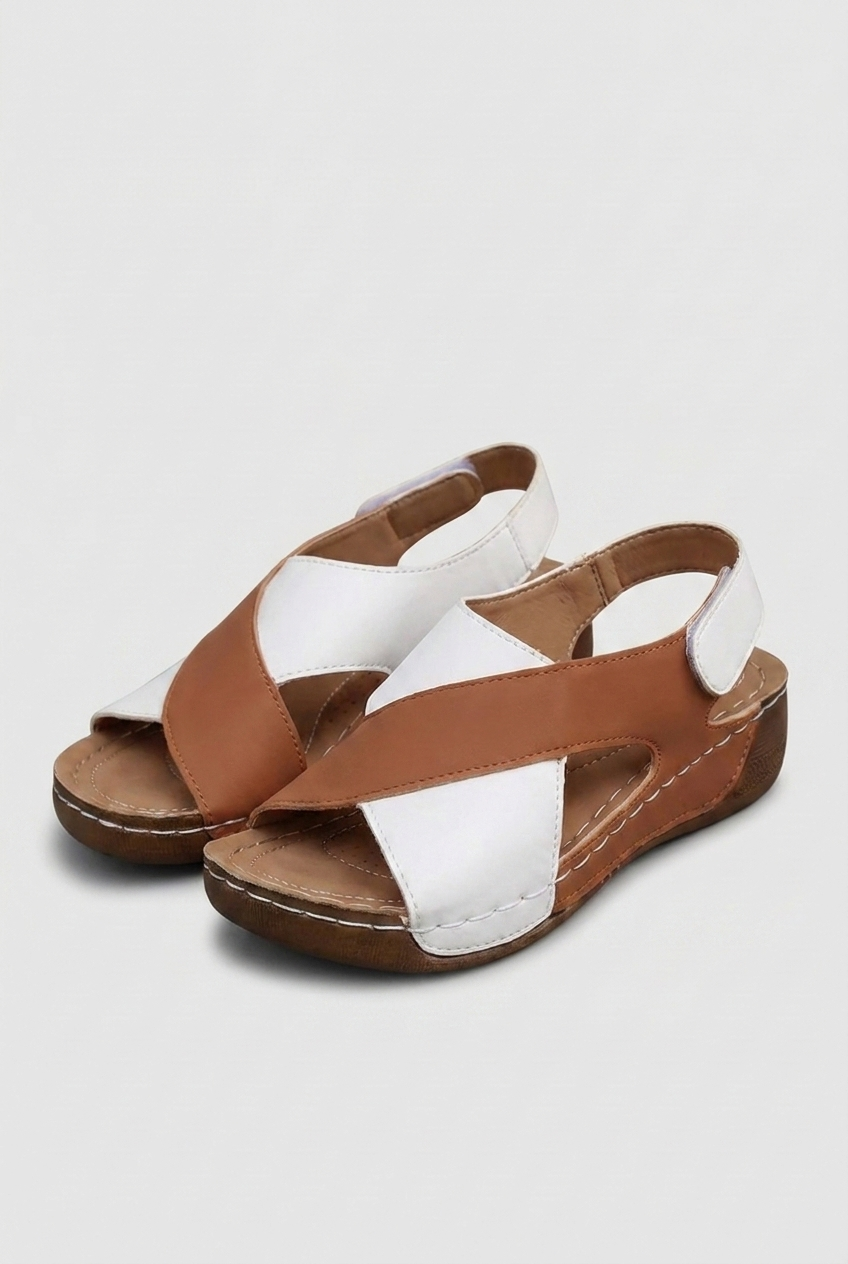Remi - Crisscross Wedge Sandals