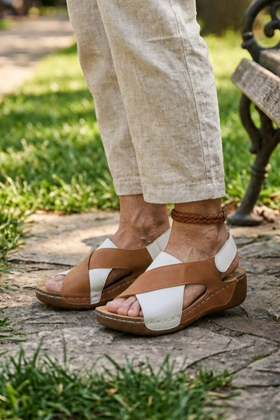 Remi - Crisscross Wedge Sandals