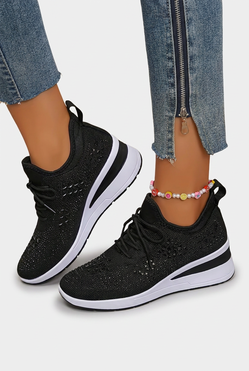 Gia - Glitter Platform Sneakers