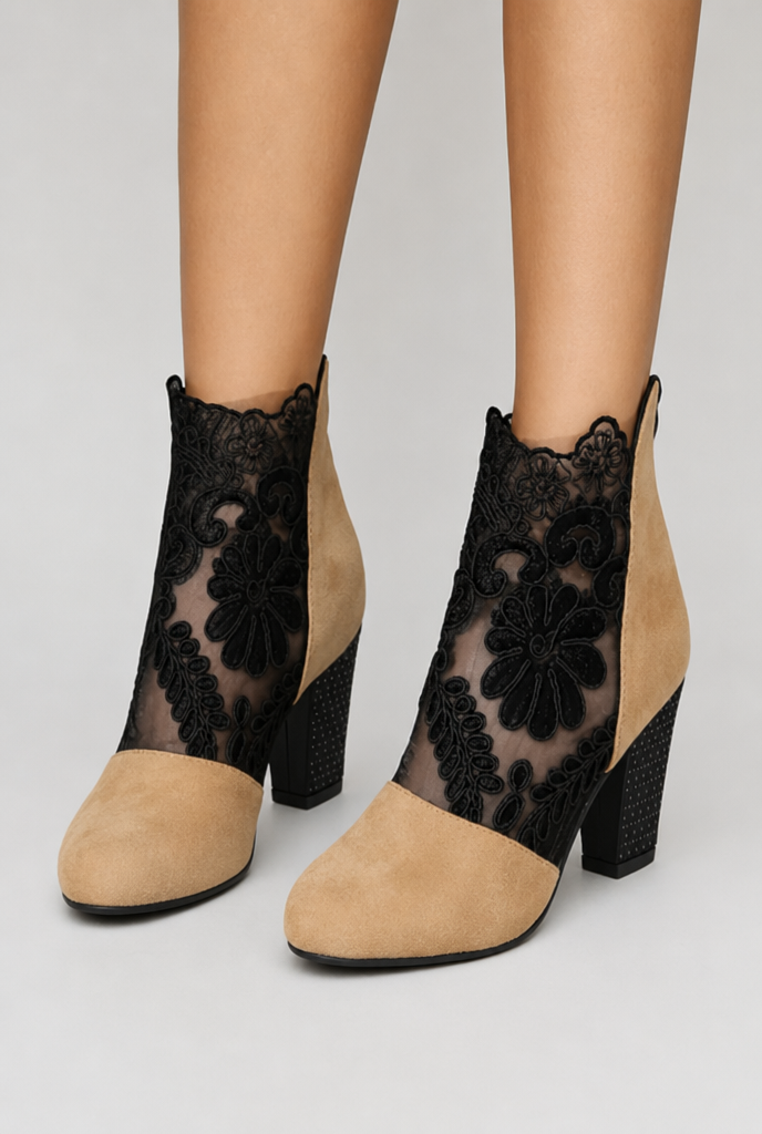 Orange ankle boots - Elma Boutique
