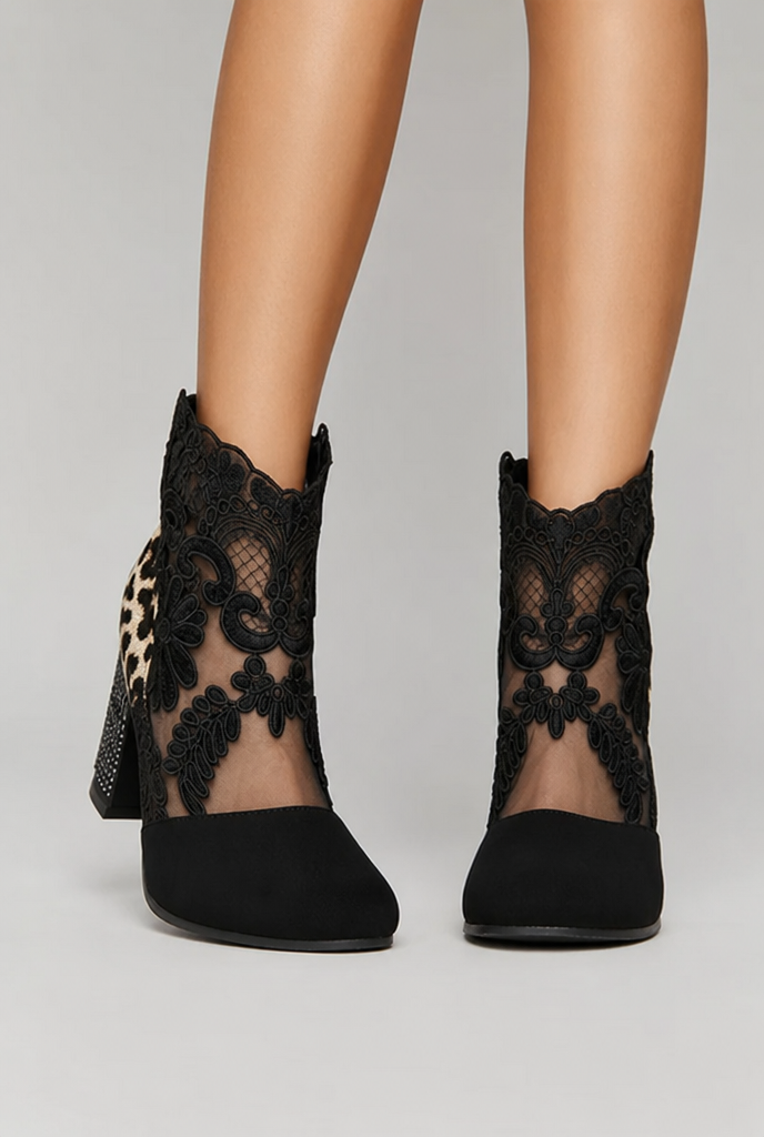 Leopard ankle boots - Elma Boutique