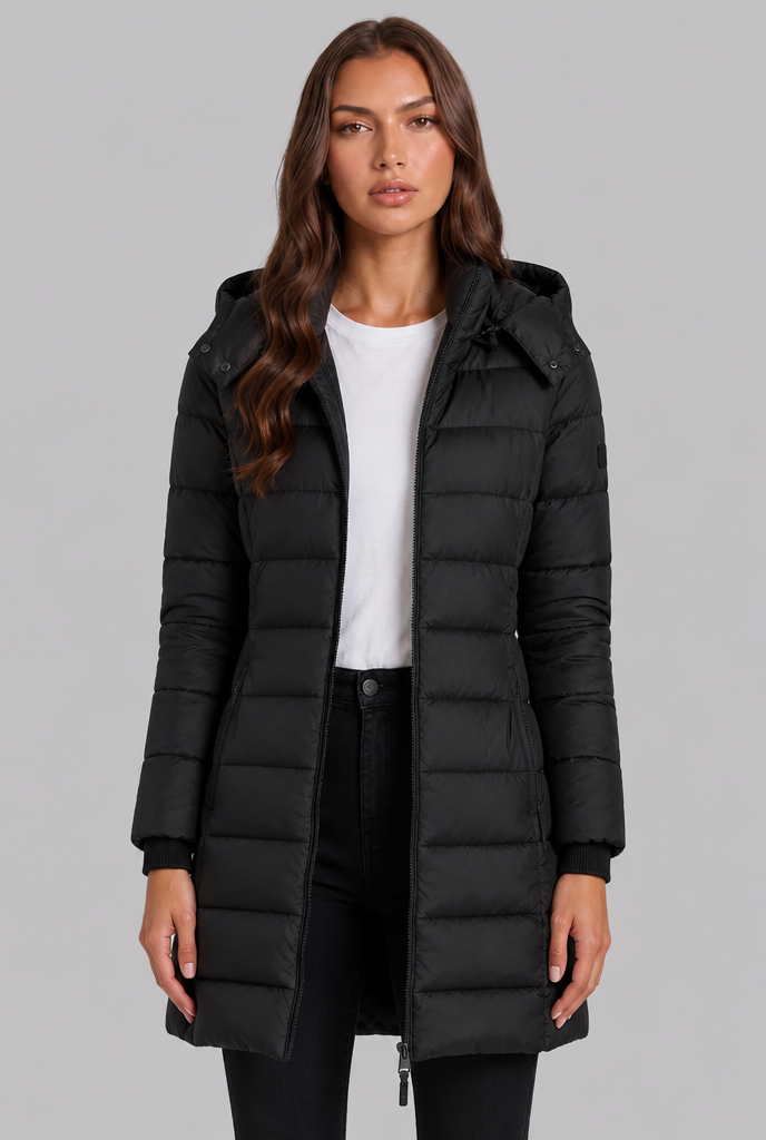 Black puffer coat - Elma Boutique