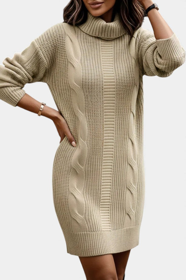 Khaki sweater dress - Elma Boutique