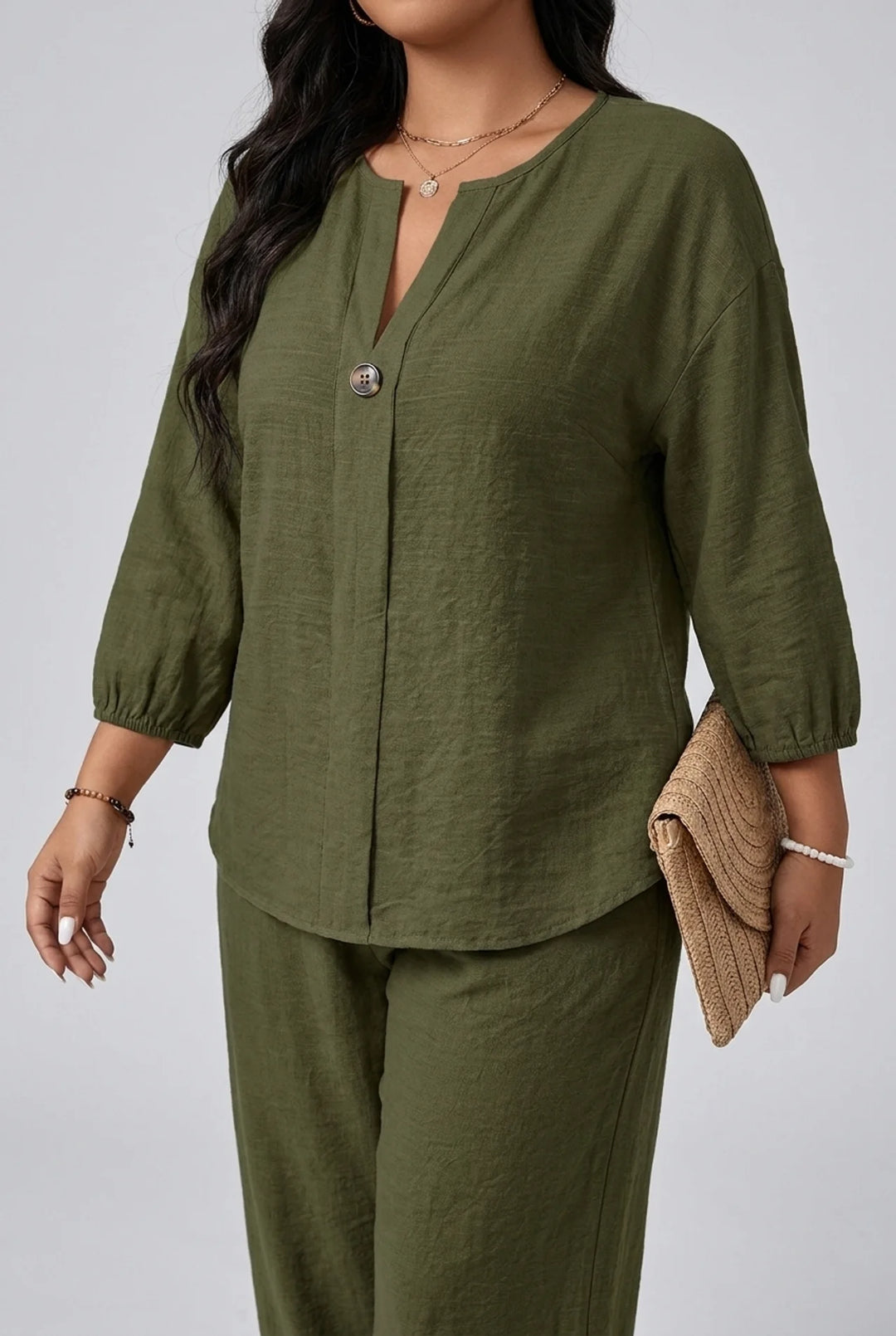 Renata - Plus Size Shirt and Pants Set