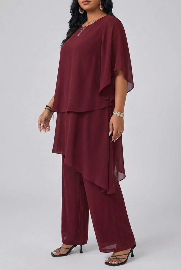 Odette - Plus Size Top and Pants Set