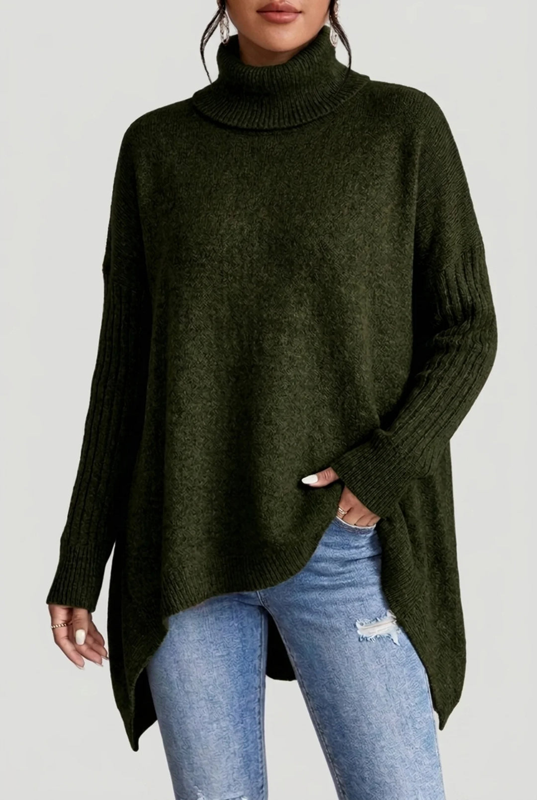 Celine - High Neck Knit Pullover