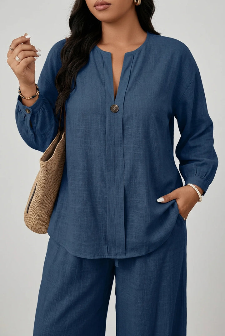 Renata - Plus Size Shirt and Pants Set