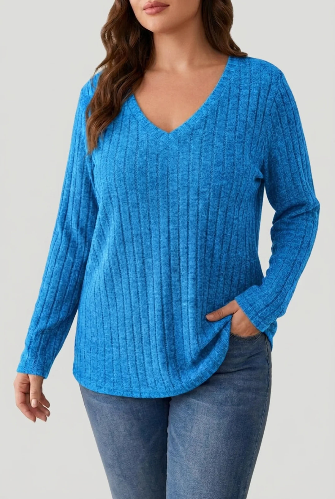 Thea - Plus Size Ribbed Sweater