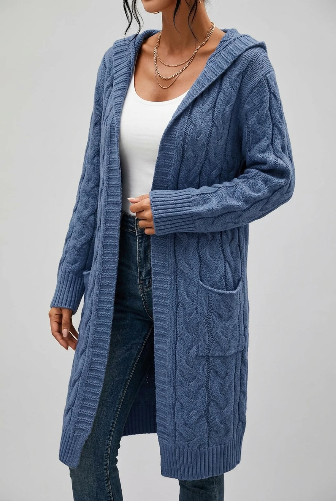 Sabine - Plus Size Hooded Cardigan