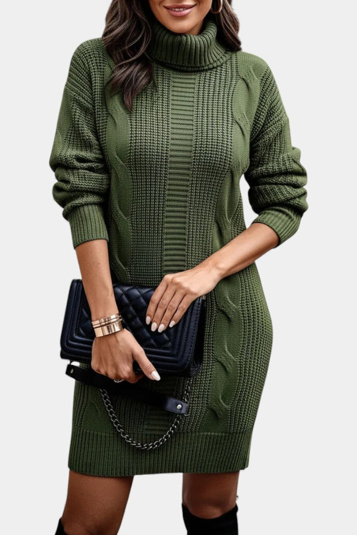 Dark Green sweater dress - Elma Boutique