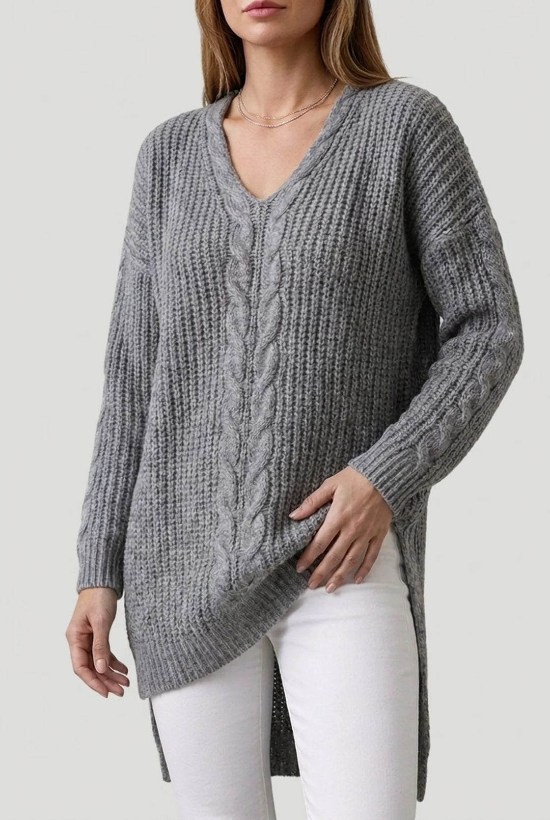 Iris - Plus Size V Neck Sweater