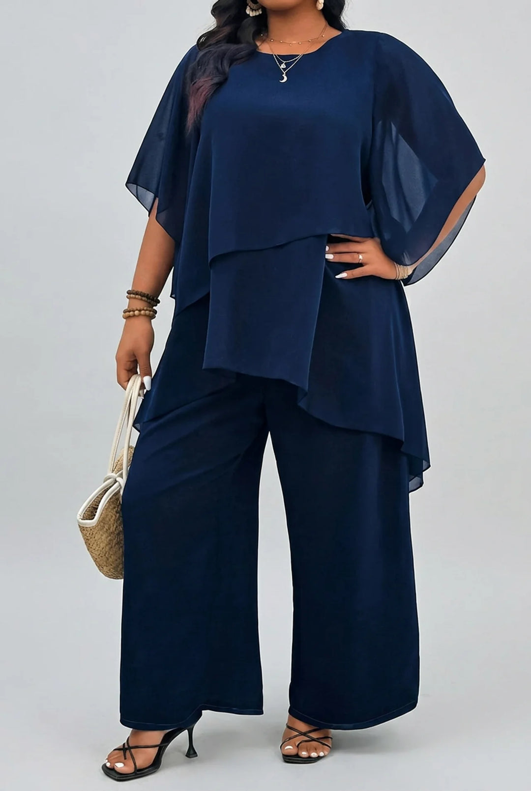 Odette - Plus Size Top and Pants Set