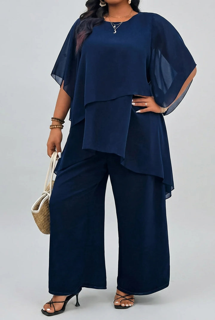 Odette - Plus Size Top and Pants Set